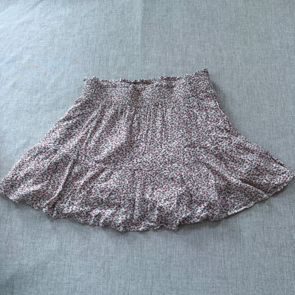 Altar'd State Mini Skirt Women's Large Ditsy Floral Flowy Cottagecore Ruffle
